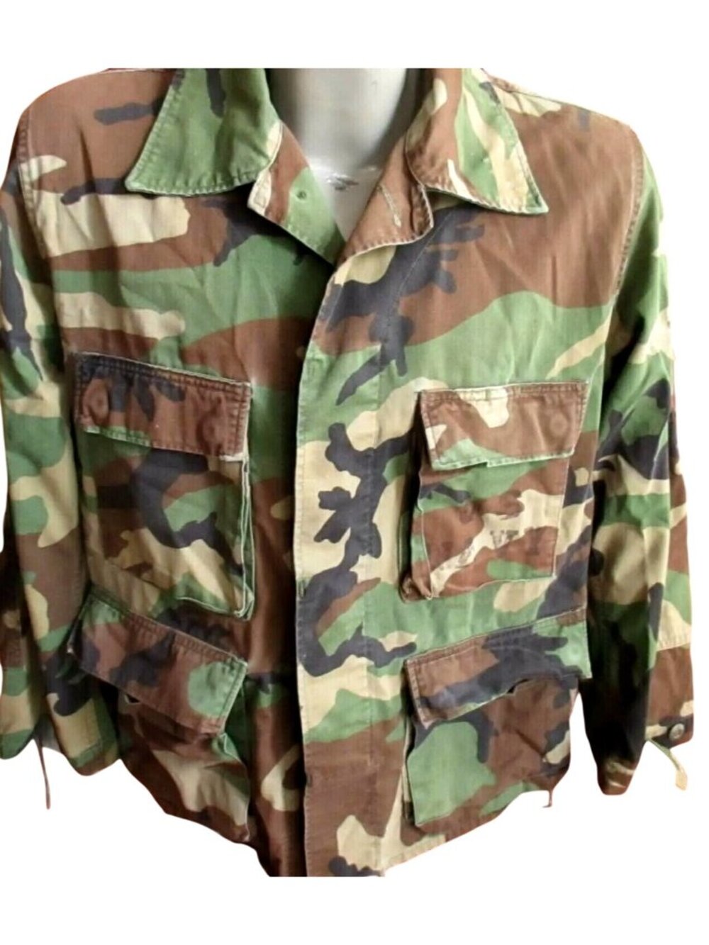 US NAVY Stencil Vintage Small Vintage Shirt/Jacket US Army Camouflage Field